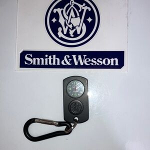 Smith & Wesson Commando Dog Tag Keychain Watch Necklace Clock time date